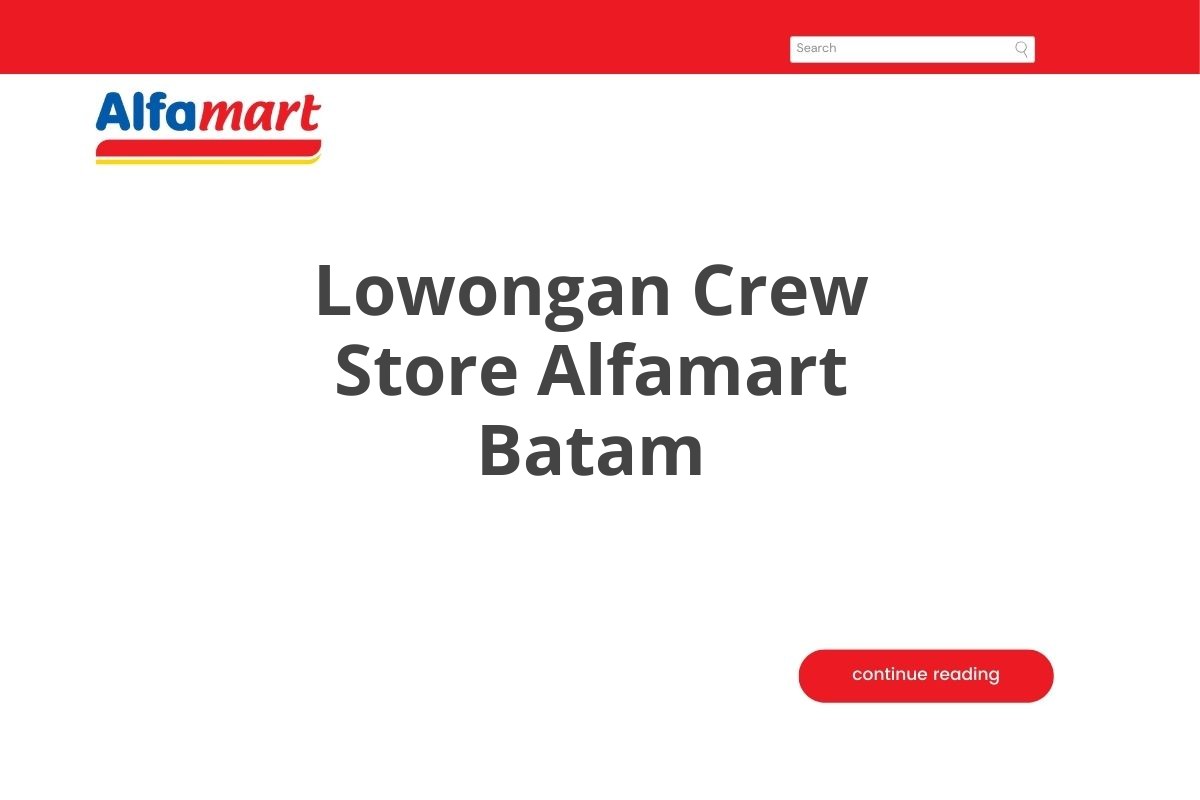 Lowongan Crew Store Alfamart Batam