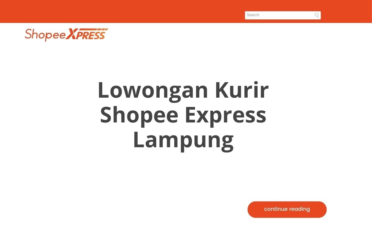 Lowongan Kurir Shopee Express Lampung