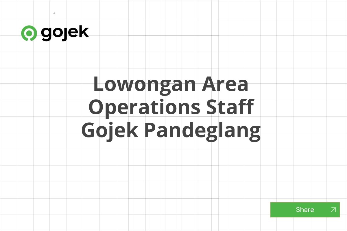 Lowongan Area Operations Staff Gojek Pandeglang