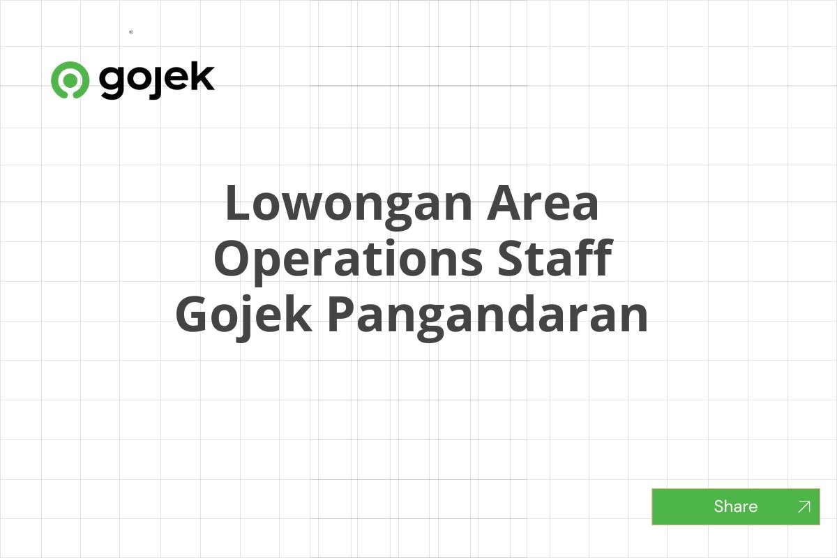 Lowongan Area Operations Staff Gojek Pangandaran