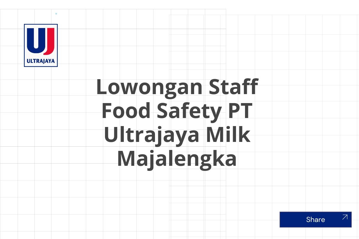 Lowongan Staff Food Safety PT Ultrajaya Milk Majalengka